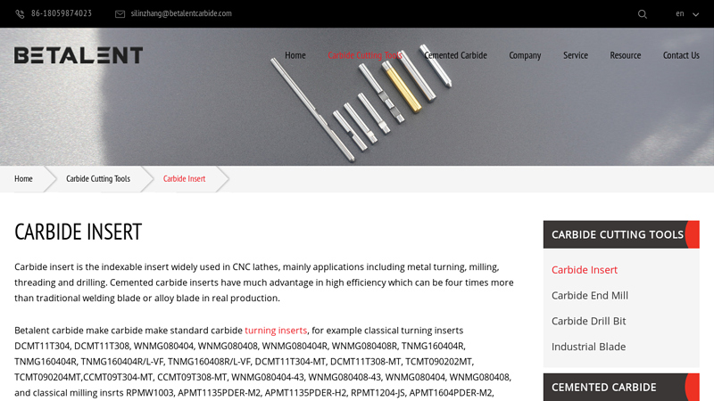 Tungsten Carbide Insert Manufacturer/Supplier China, Cemented ...