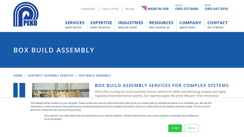 Turnkey Box Build Assembly Contract Manufacturing