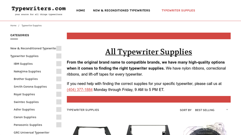 Typewriter Supplies