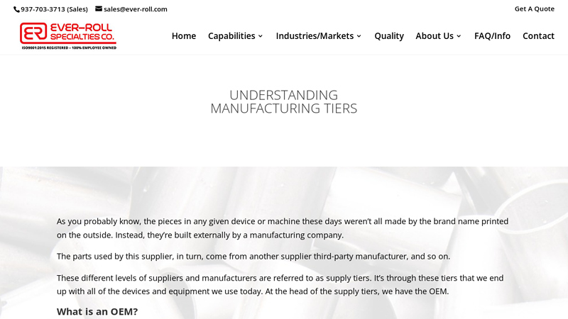 Understanding Manufacturing Tiers
