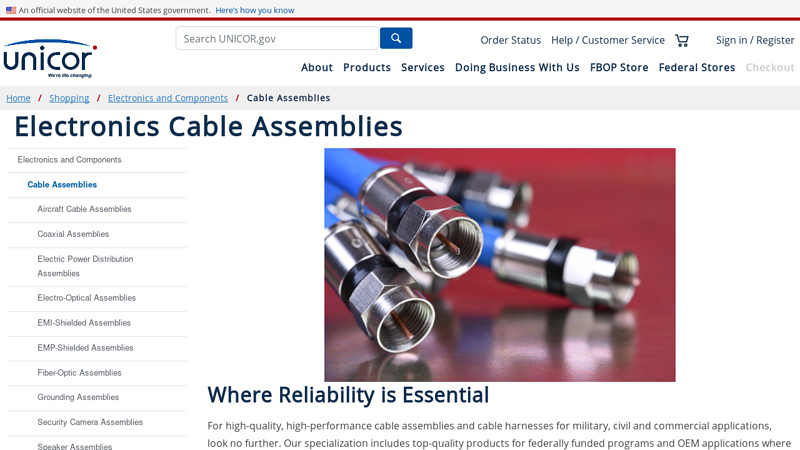 UNICOR Electrical Cable Assemblies