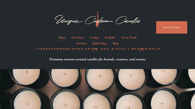 Unique Custom Candles LA