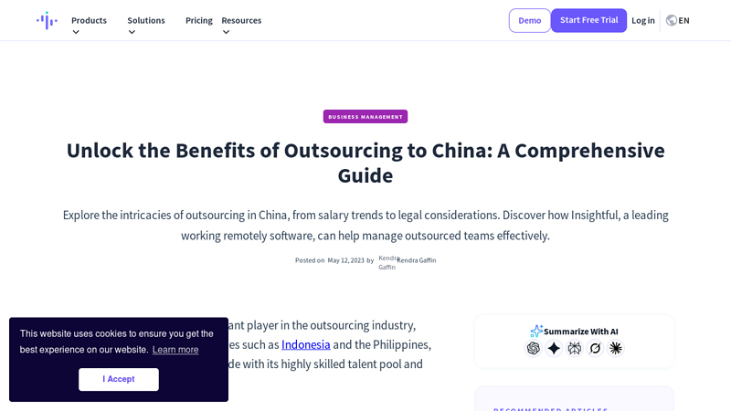 Unlock the Benefits of Outsourcing to China