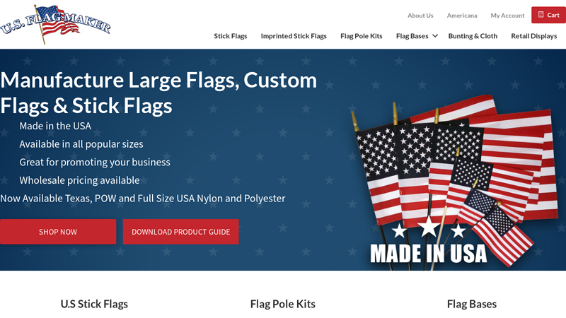 US Flag Maker is a Made in the USA Manufacturer of Stick Flags
