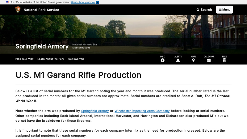 U.S. M1 Garand Rifle Production