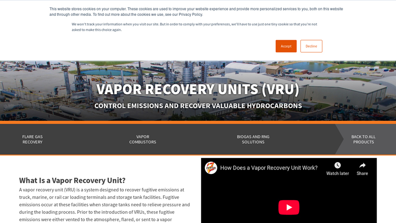 Vapor Recovery Units (VRU)