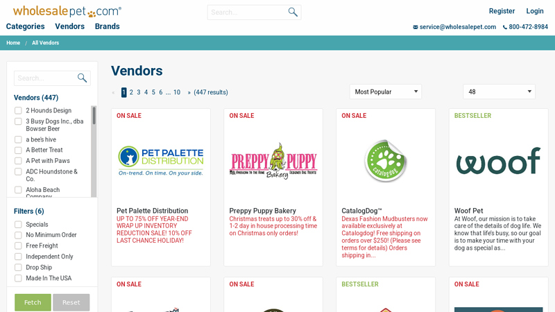 Vendor Search