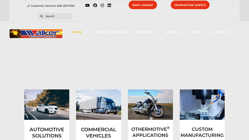Walker Products OEM and Aftermarket Autoparts Manufacturer