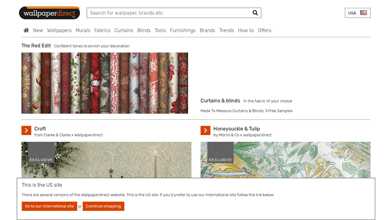 Wallpaper and fabric online