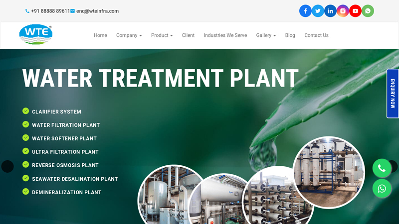 Water & Wastewater Treatment Plant Manufacturer in India