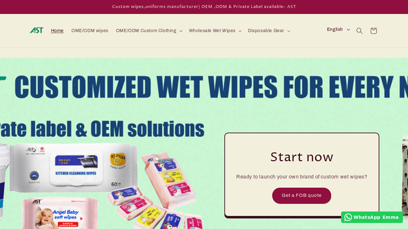 wet wipes & uniforms manufacturer