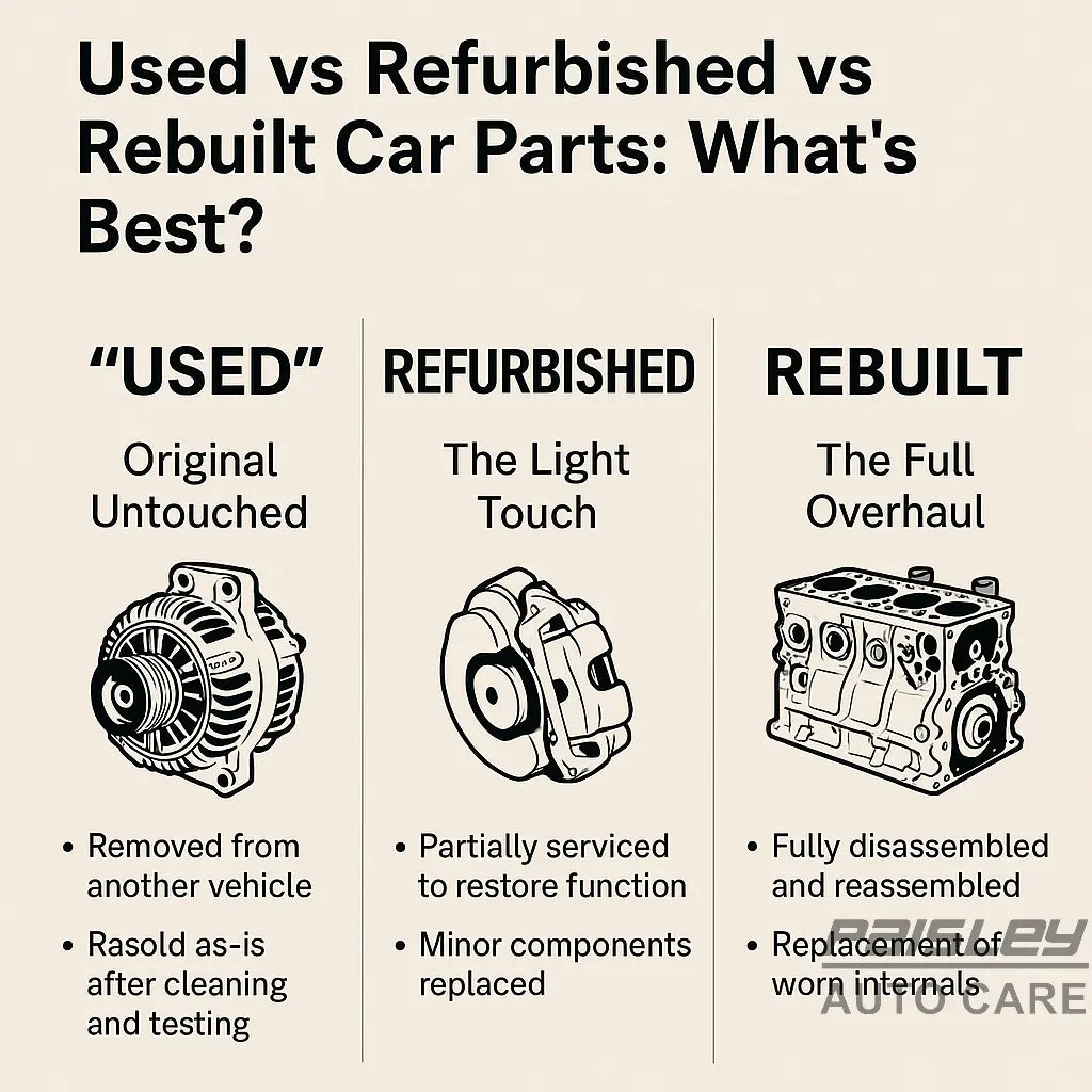 What do refurbished, remanufactured, or off