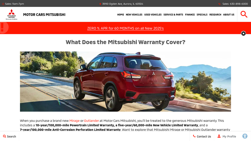 What Does the Mitsubishi Warranty Cover?