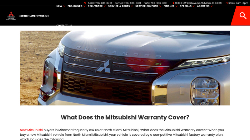 What Does the Mitsubishi Warranty Cover?