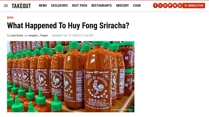 What Happened To Huy Fong Sriracha?