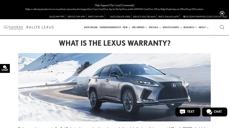 What is the Lexus Warranty?