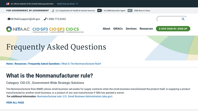 What is the Nonmanufacturer rule?