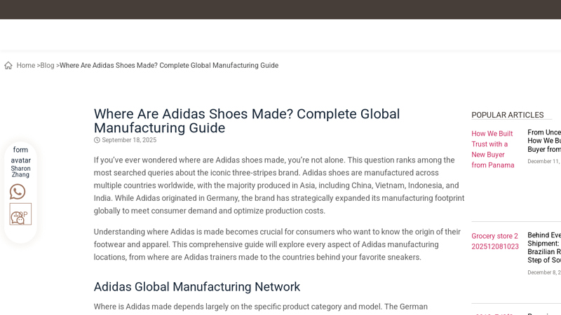 Where Are Adidas Shoes Made? Complete Global Manufacturing ...