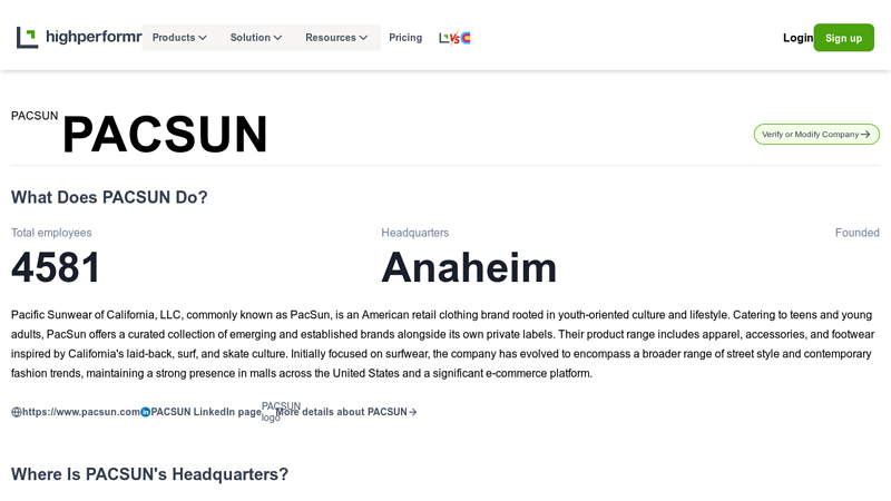 Where is PACSUN Located? HQ, Global Offices & Company Insights