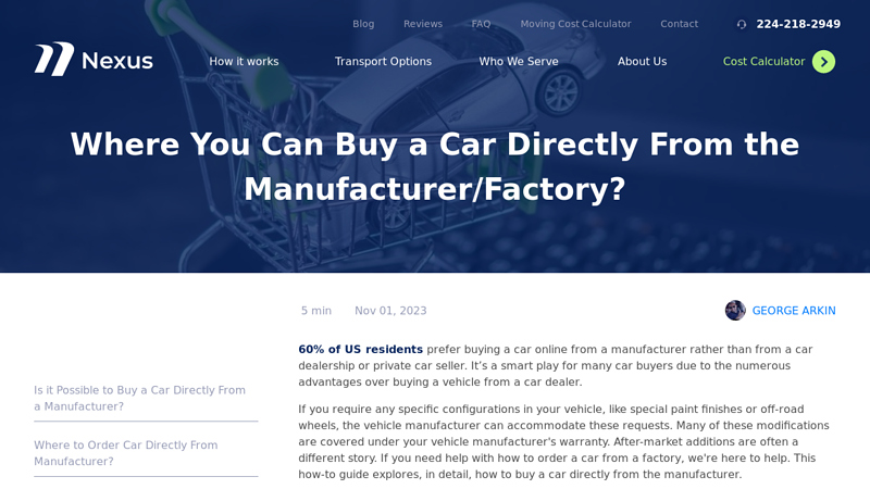 Where You Can Buy a Car Directly From the Manufacturer/Factory?