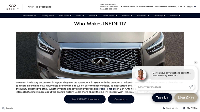 Who Makes INFINITI?