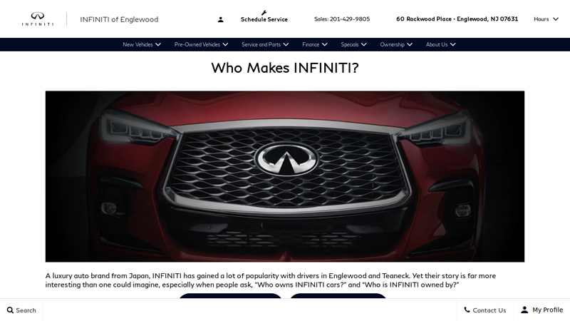 Who makes INFINITI?
