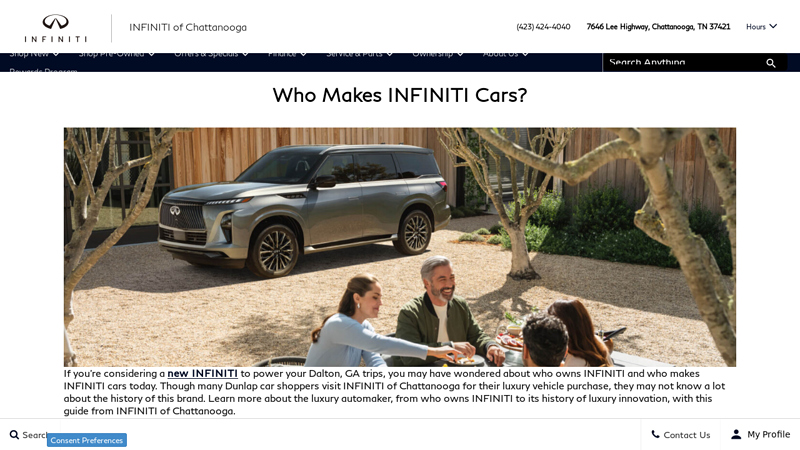 Who Makes INFINITI Cars?