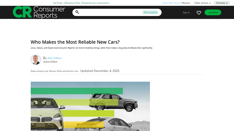 Who Makes the Most Reliable New Cars?