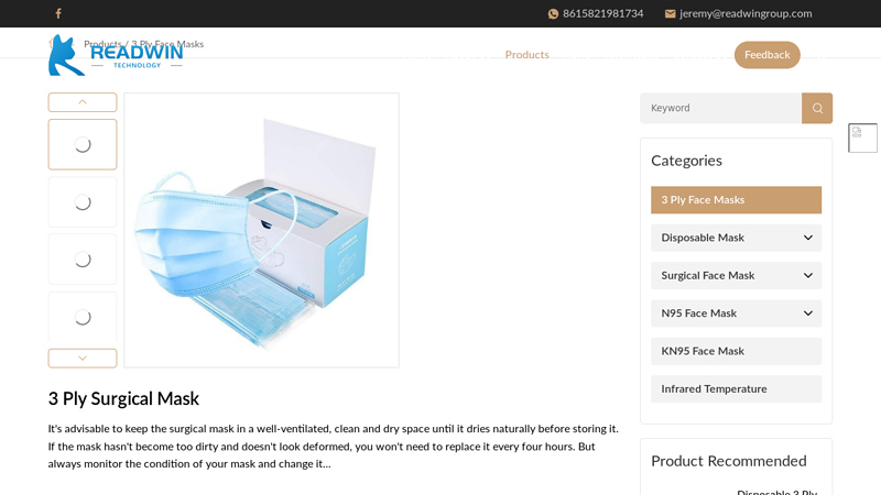 Wholesale 3 Ply Surgical Mask