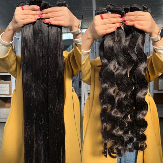 Wholesale double drawn thick brazilian hair bundles ...