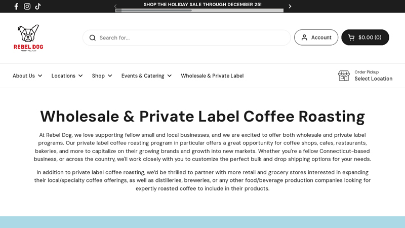 Wholesale & Private Label Coffee Roasting