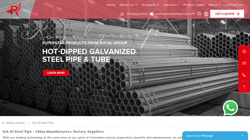 Wholesale Sch 40 Steel Pipe Manufacturer and Supplier, Factory