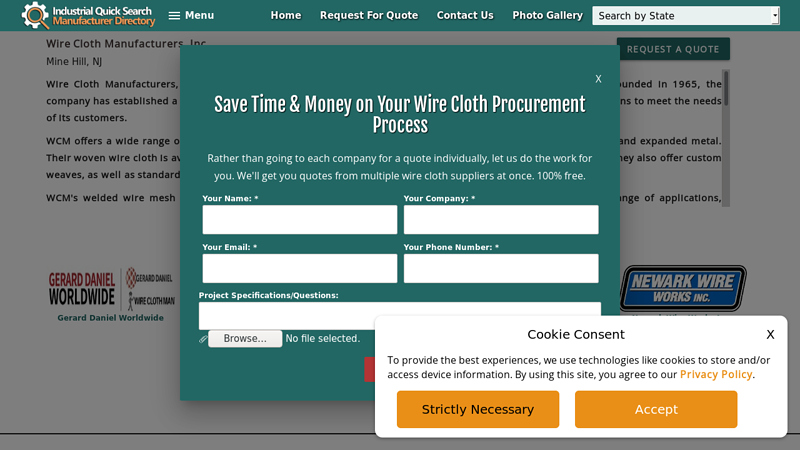 Wire Cloth Manufacturers, Inc.