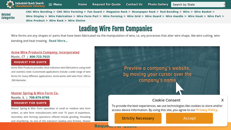 Wire Form Manufacturers
