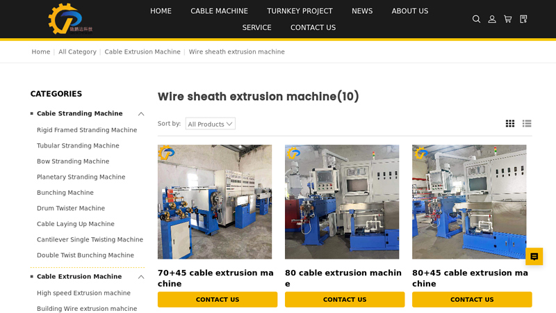 Wire sheath extrusion machine