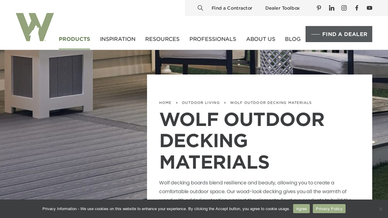 Wolf Outdoor Decking Materials