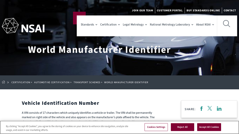 World Manufacturer Identifier