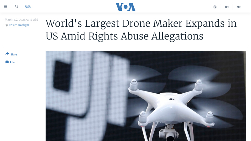 World's Largest Drone Maker Expands in US Amid Rights Abuse ...