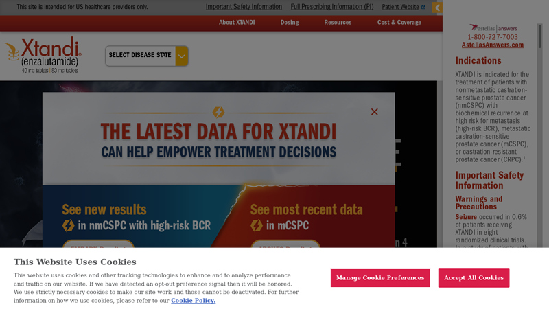 XTANDI® (enzalutamide) for mCSPC, nmCRPC & mCRPC