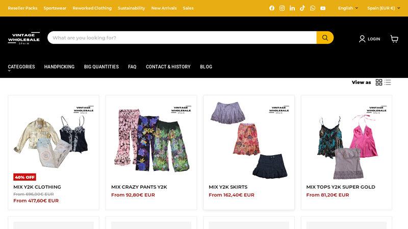 Y2K Vintage Clothing Wholesale Supplier